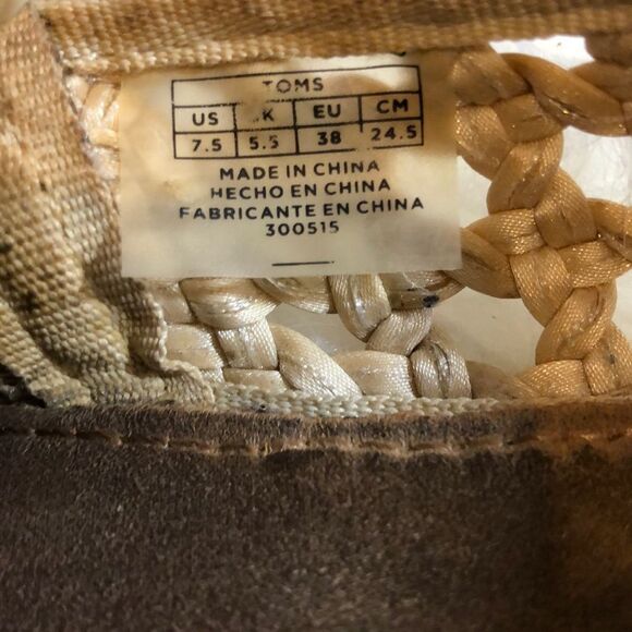 Toms Classic Whisper Satin Woven Espadrilles 7.5 - Picture 10 of 14